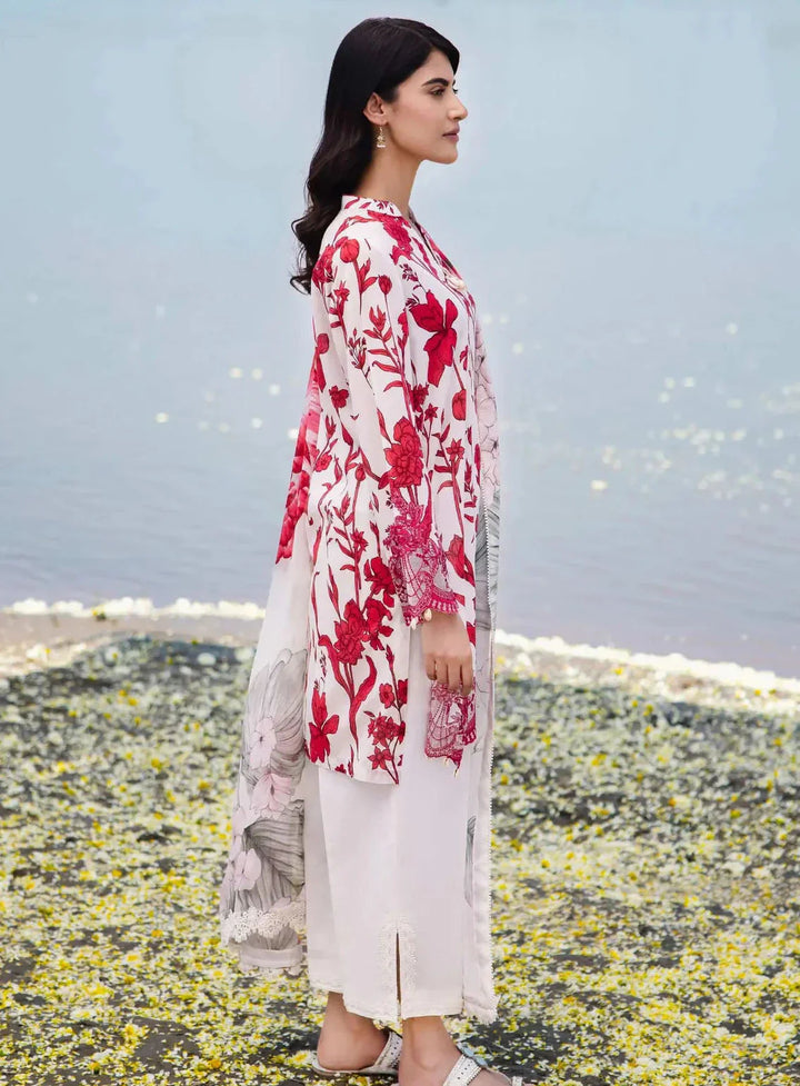 M Basics By Maria B Embroidered Lawn Suit Unstitched 3 Piece MB24M2 5A - Summer Collection