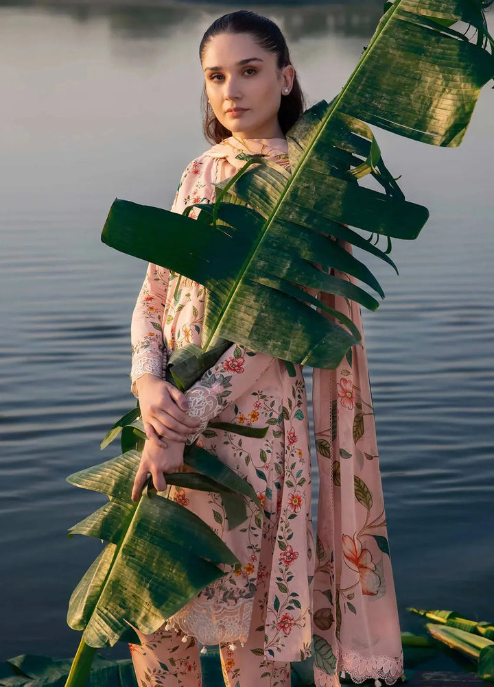 M Basics By Maria B Embroidered Lawn Suit Unstitched 3 Piece MB24M2 6A - Summer Collection