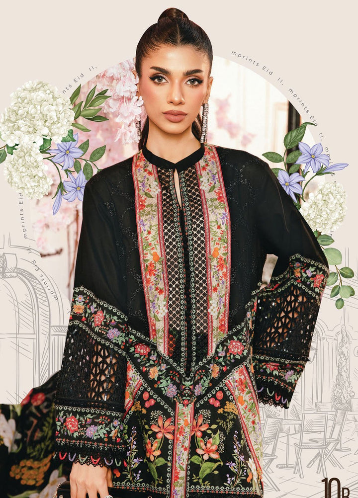 M Prints by Maria B Embroidered Lawn Suits Unstitched 3 Piece MB25MPE 10-B - Summer Collection