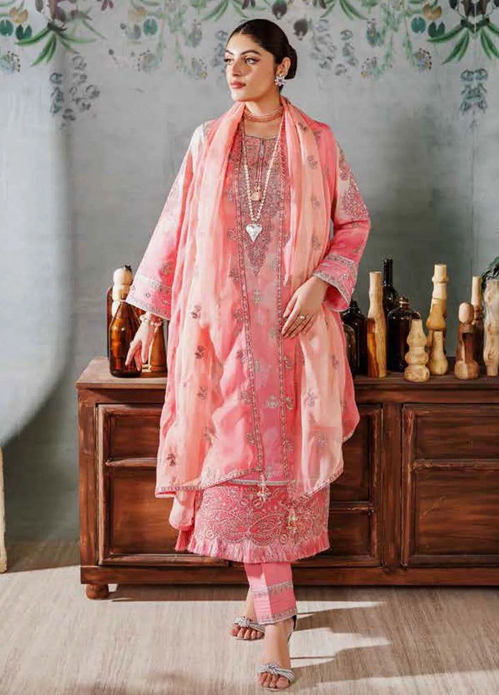 Maahi By Alizeh Fashion Embroidered Lawn Suit Unstitched 3 Piece AFB24M2 D-01 Mala - Summer Collection