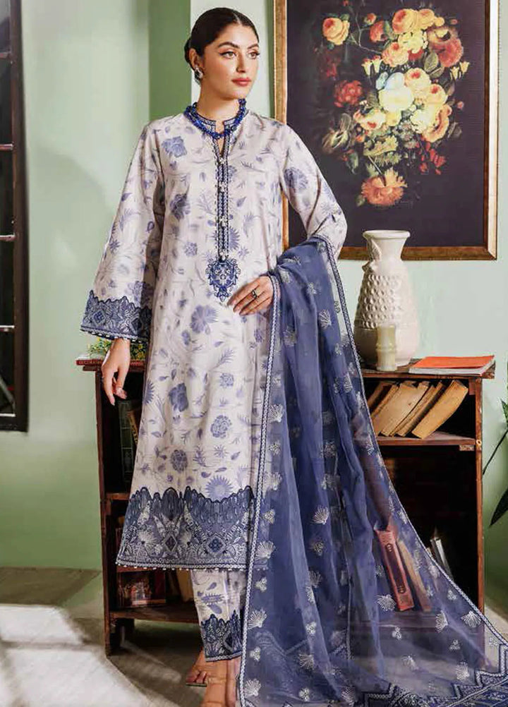 Maahi By Alizeh Fashion Embroidered Lawn Suit Unstitched 3 Piece AFB24M2 D-09 Sham - Summer Collection