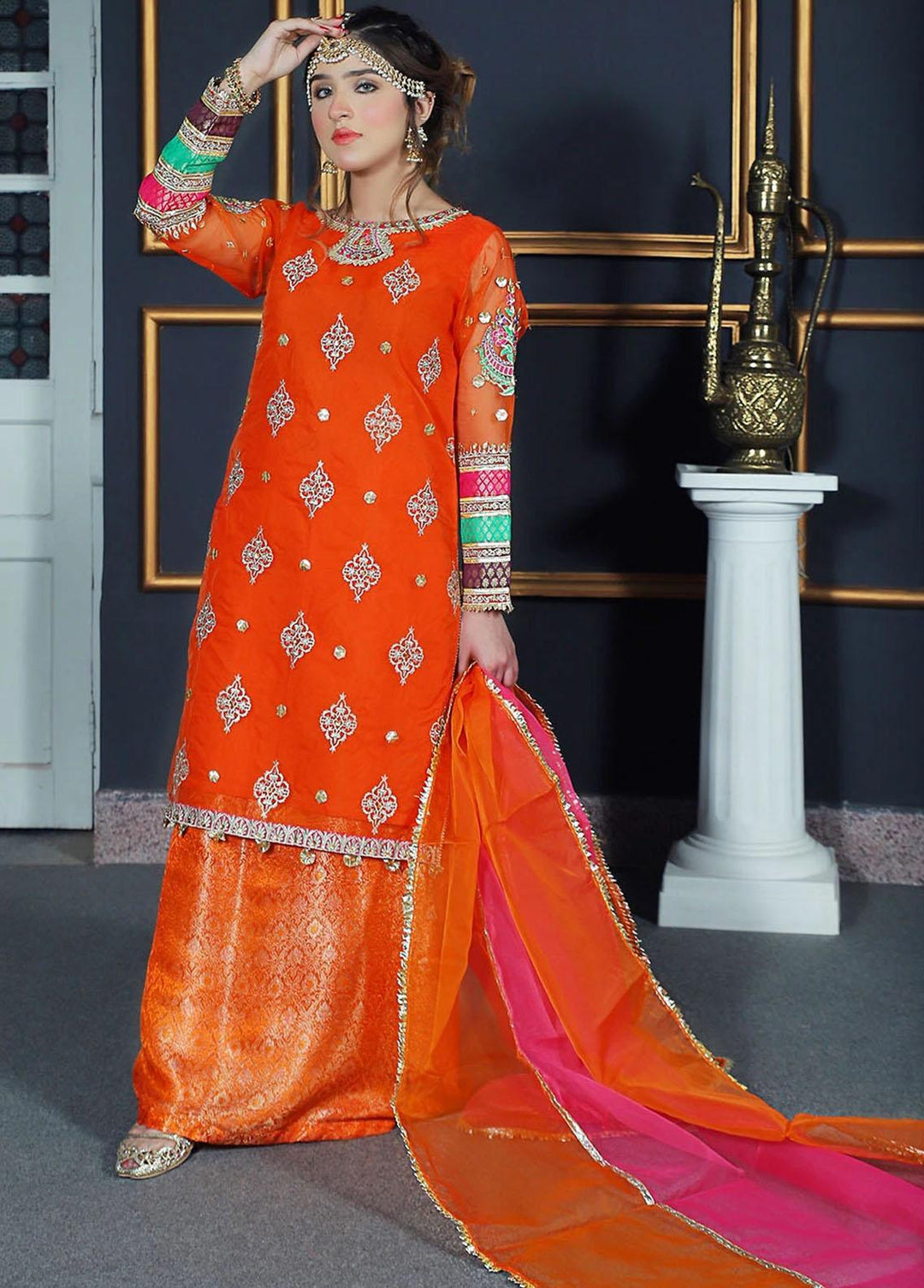 Madame Pret Embroidered Cotton 3 Piece MDM21P 2331