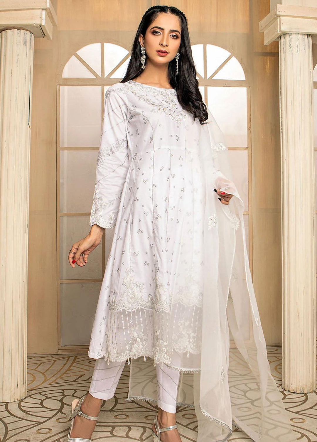 Madame Pret Embroidered Cotton 3 Piece MDM21P 2366