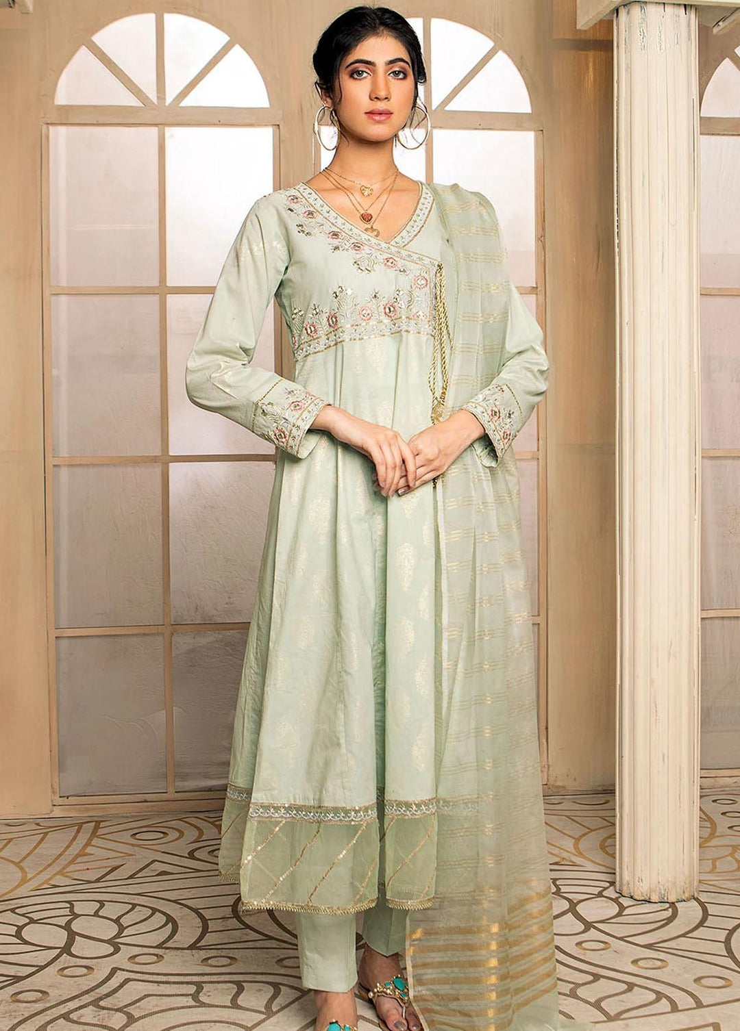 Madame Pret Embroidered Cotton 3 Piece MDM21P 2369