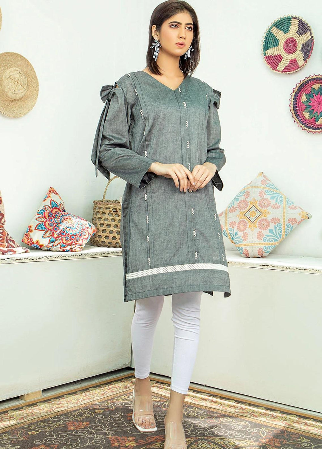 Madame Pret Embroidered Cotton Shirt MDM21P 2376