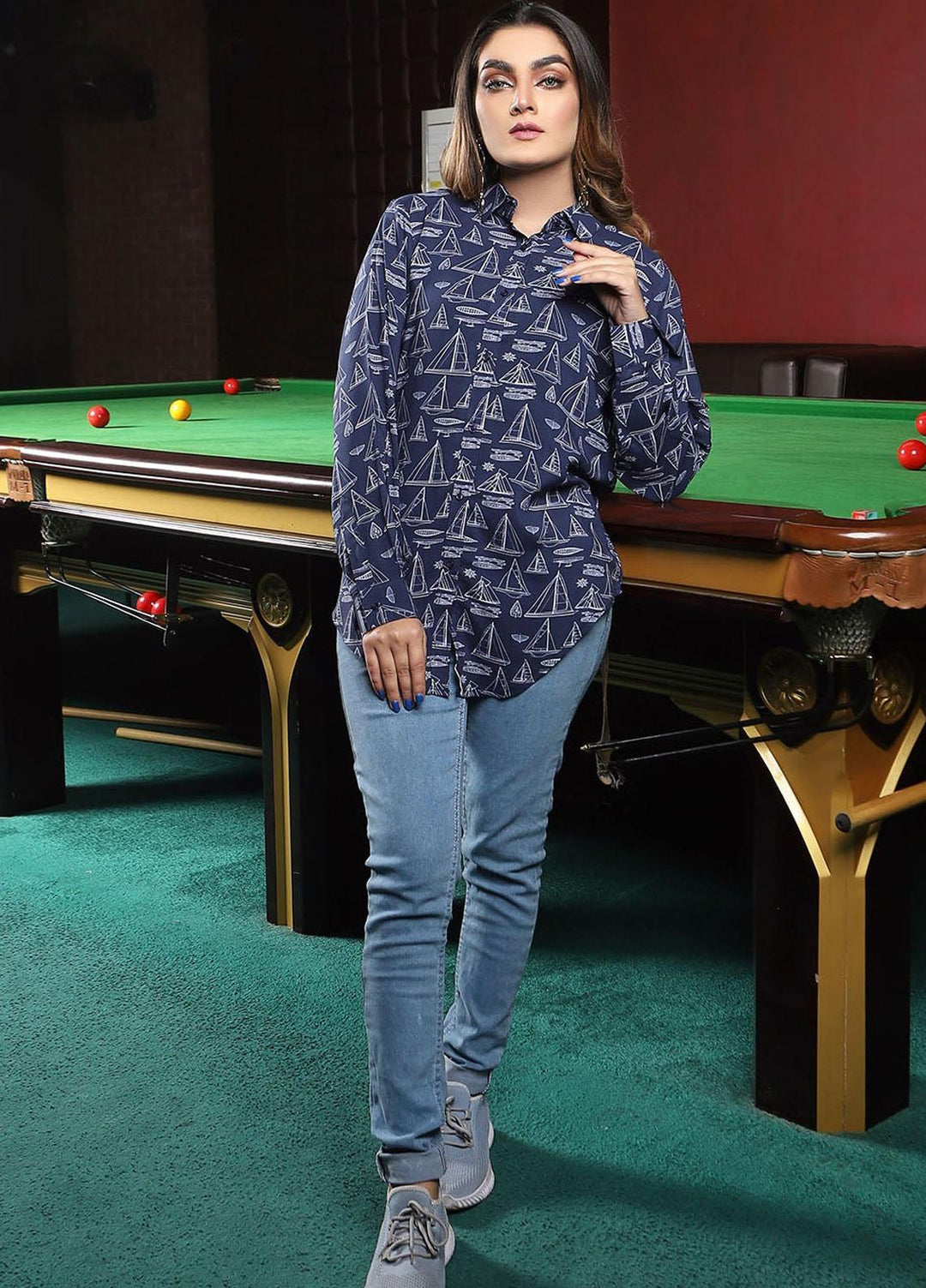 Madame Linen Pret Top MDM22WW Z28 Printed
