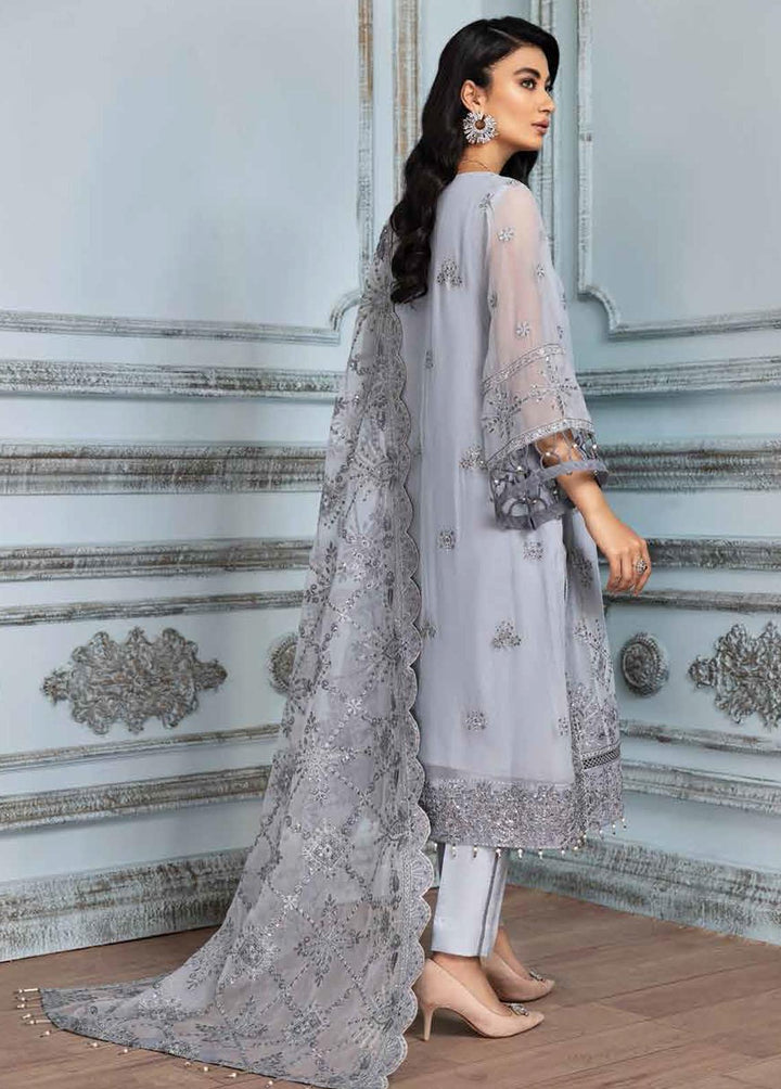 Mah-e-Ru By Alizeh Fashion Embroidered Chiffon Suits Unstitched 3 Piece AFB21MR 04 Surmai - Luxury Collection