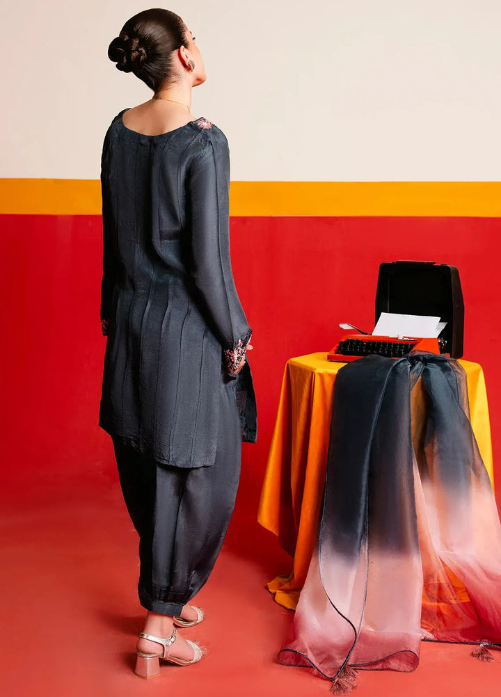 Maham Sultan Embroidered Pret Tussle Silk 3 Piece Suit Sonnet