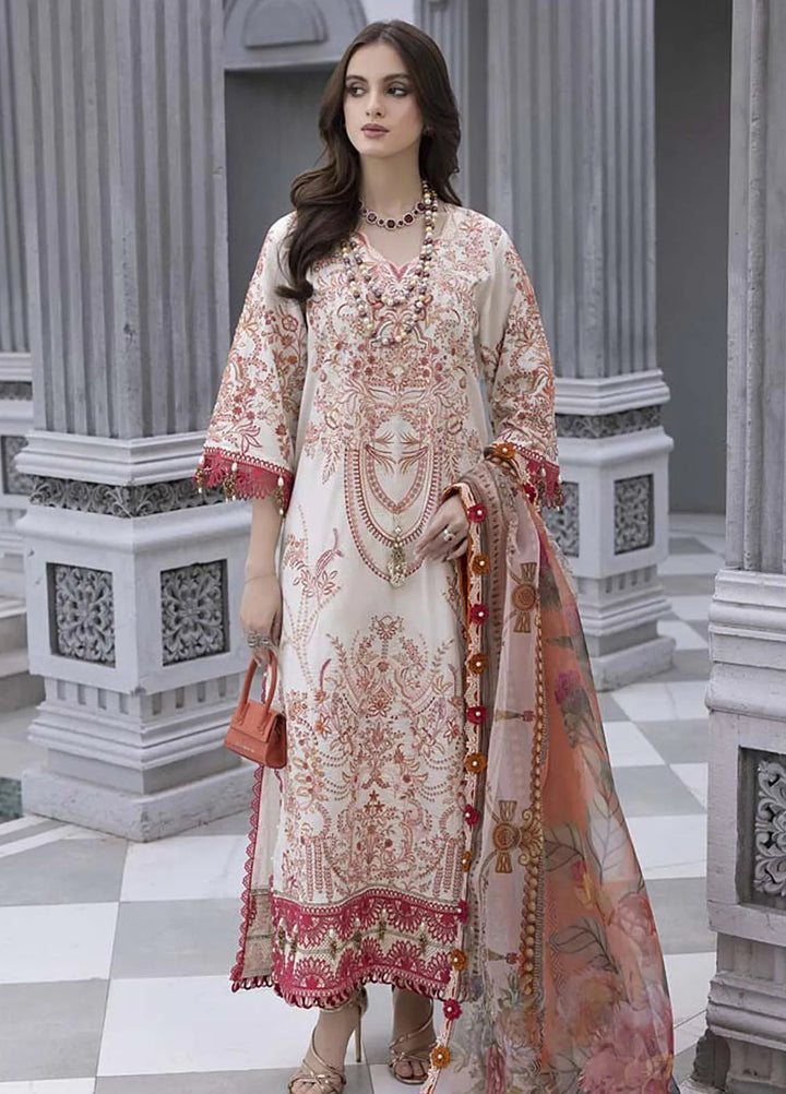 Maham Sultan Pret Embroidered Lawn 3 Piece Suit Saloni