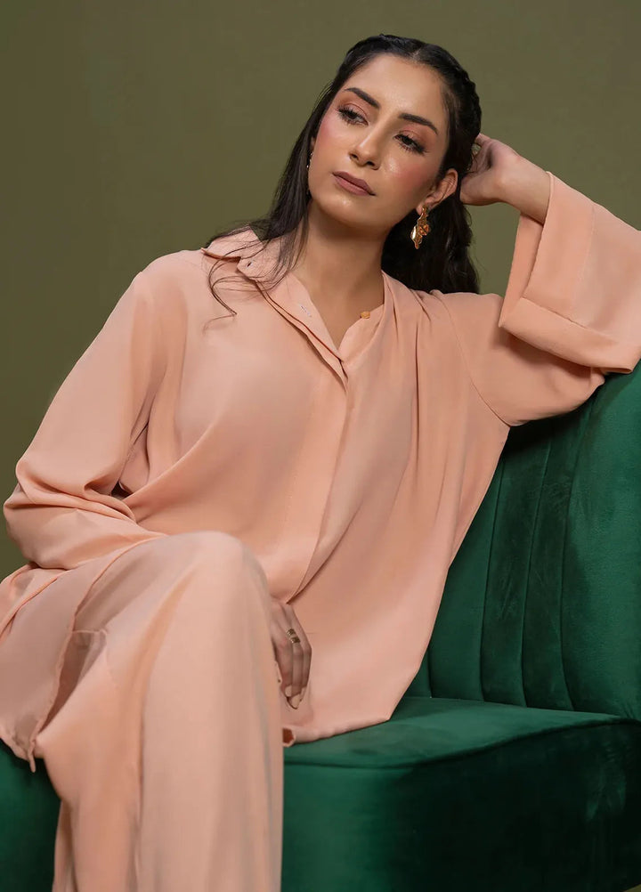 Maham Sultan Pret Plain Georgette 2 Piece Suit Bliss