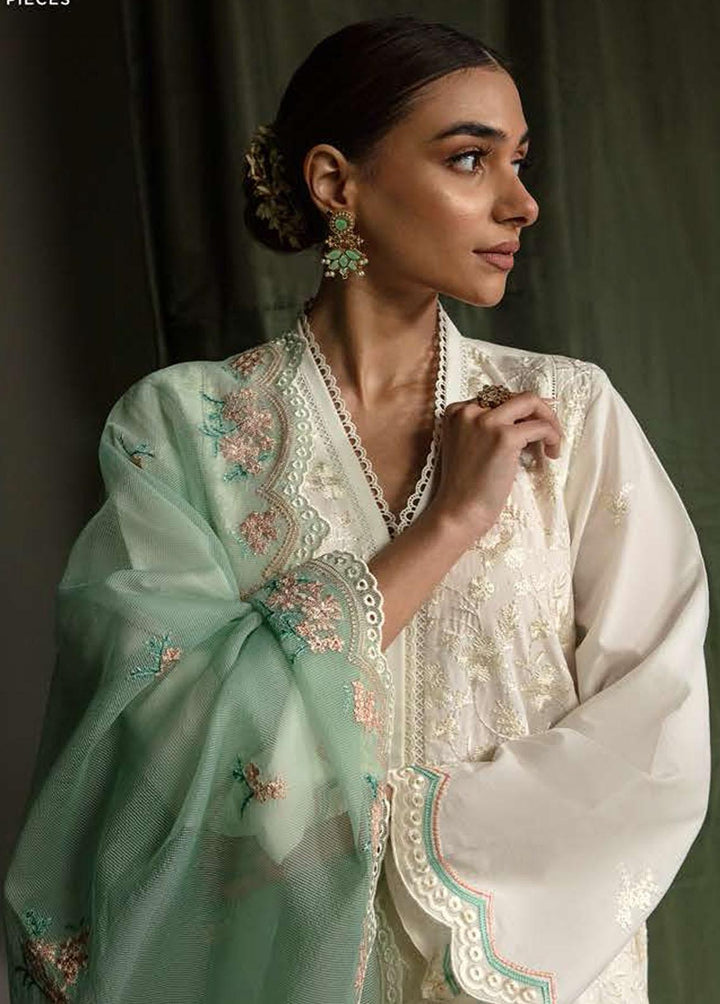 Mahiri By Cross Stitch Embroidered Lawn Suits Unstitched 3 Piece CS23M 02 Blooming Serene - Summer Collection