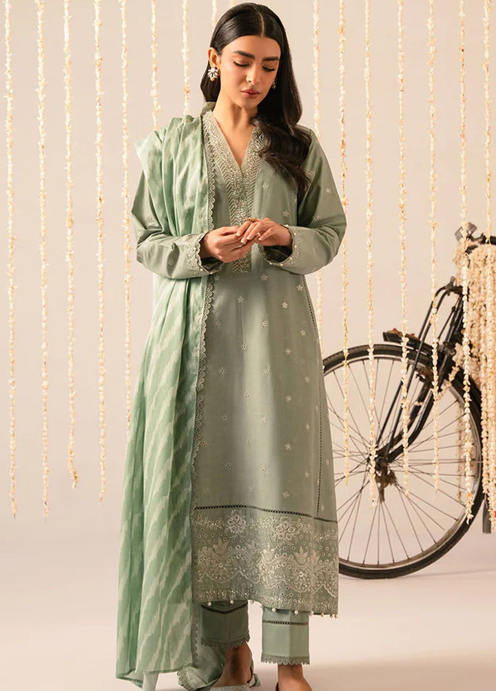 Mahiri by Cross Stitch Embroidered Lawn Suit Unstitched 3 Piece CS24M2 Sage Green