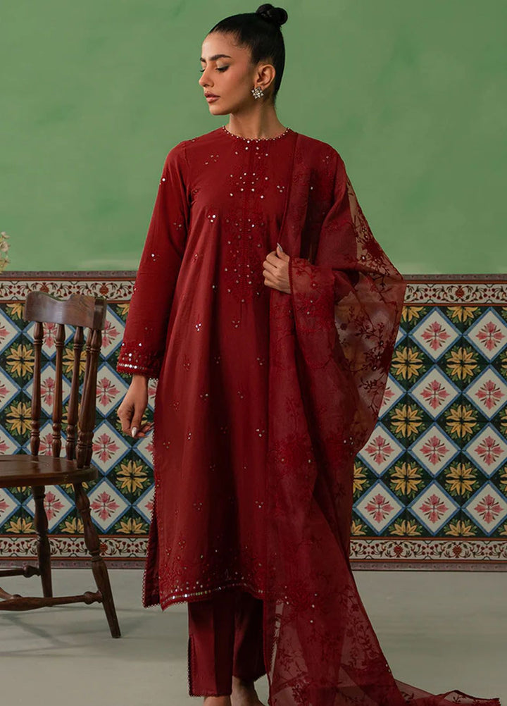 Mahiri by Cross Stitch Embroidered Lawn Suits Unstitched 3 Piece CS24M D-01 Rose Florine - Summer Collection