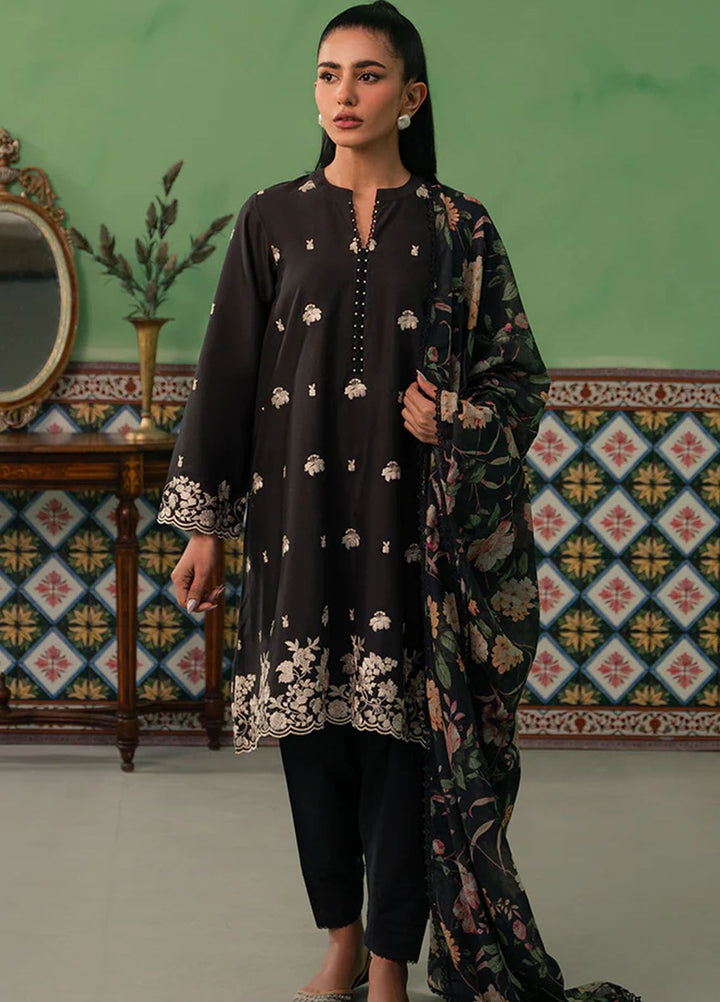 Mahiri by Cross Stitch Embroidered Lawn Suits Unstitched 3 Piece CS24M D-05 Raven Flora - Summer Collection