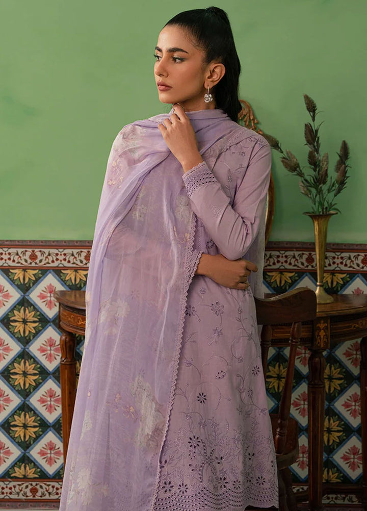 Mahiri by Cross Stitch Embroidered Lawn Suits Unstitched 3 Piece CS24M D-07 Lilac Haze - Summer Collection