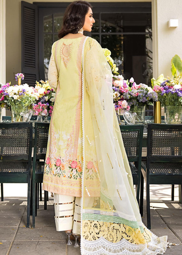 Mahiymaan By Al Zohaib Embroidered Lawn Suits Unstitched 3 Piece MAH23LE D-07 - Luxury Eid Collection