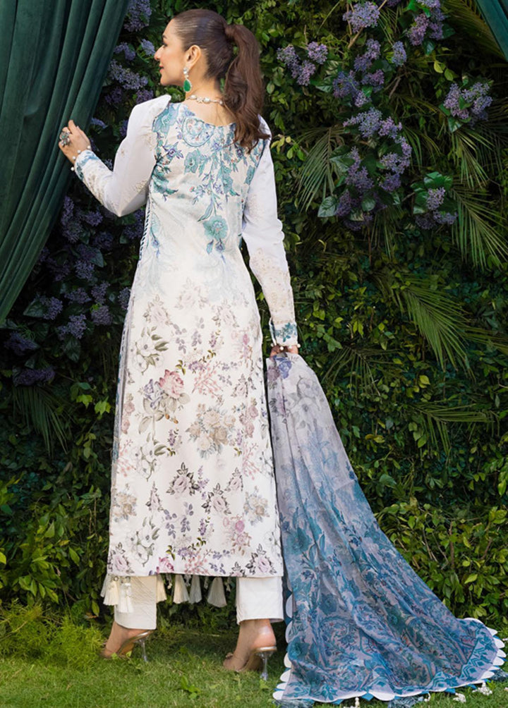 Mahiymaan By Al Zohaib Embroidered Lawn Suits Unstitched 3 Piece MAH23LE D-11 - Luxury Eid Collection