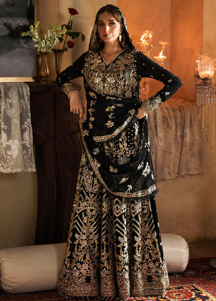 Mahnur Embroidered Organza Suits Unstitched 3 Piece D-08 Zinia - Formals Collection