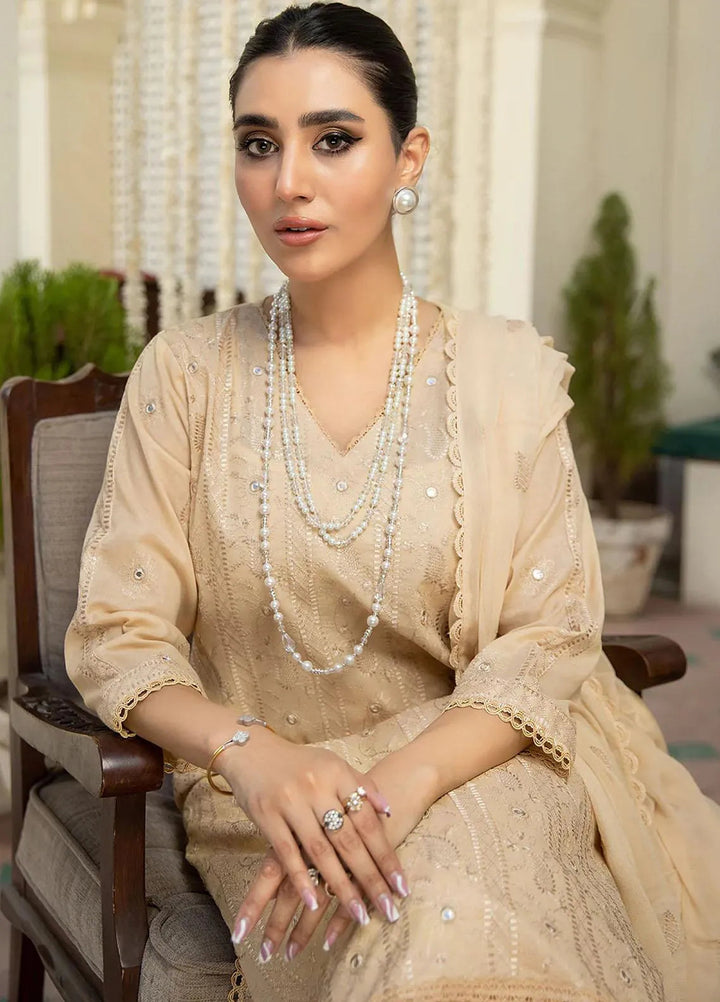 Mahnur Pret Embroidered Lawn 3 Piece Suit D-11