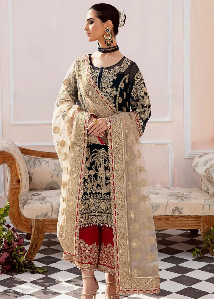 Maia By Serene Premium Embroidered Chiffon Suits Unstitched 3 Piece SP23MA S-1075 Onrique - Spring / Summer Collection