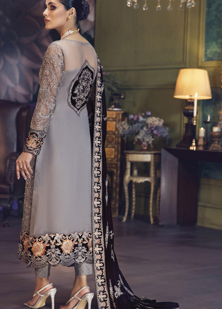 Makhmal By House of Nawab Embroidered Organza Suits Unstitched 3 Piece HON21MV 01 Khunsha - Wedding Formal Collection