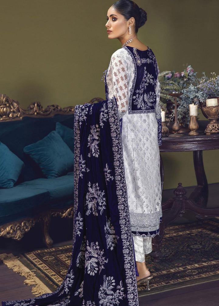 Makhmal By House of Nawab Embroidered Velvet Suits Unstitched 3 Piece HON21MV 02 Durra - Wedding Formal Collection