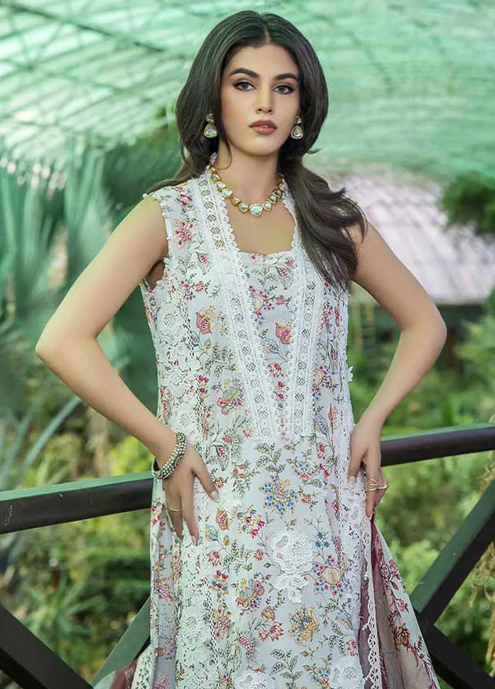 Malook By Shazia Ovais Embroidered Lawn Suit Unstitched 3 Piece MLK24S MILL-001 Kashish - Summer Collection