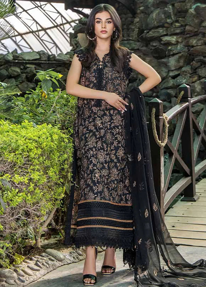 Malook By Shazia Ovais Embroidered Lawn Suit Unstitched 3 Piece MLK24S MILL-002 Mahay - Summer Collection