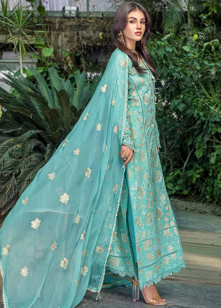 Malook By Shazia Ovais Embroidered Lawn Suit Unstitched 3 Piece MLK24S MILL-005 Zaib - Summer Collection