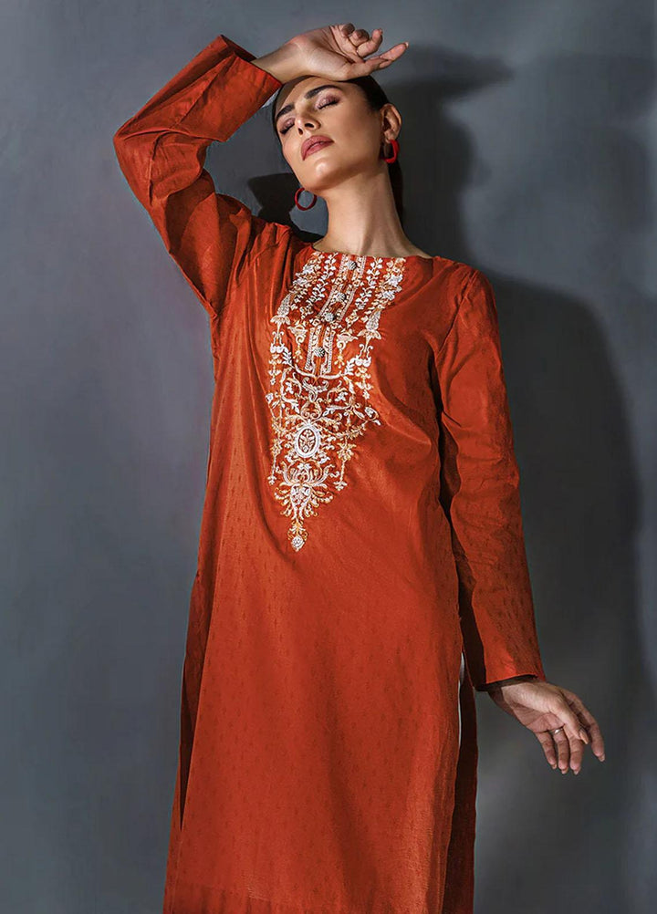 Malook By Shazia Ovais Pret Embroidered Lawn Kurti MLK23P Feray
