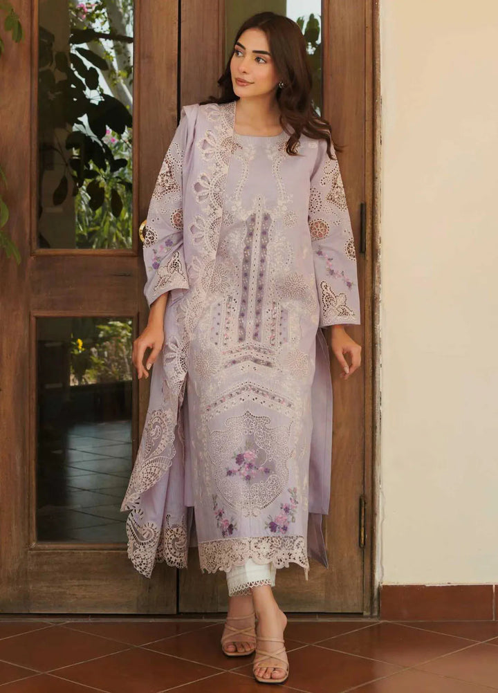 Manara Embroidered Lawn Suit Unstitched 3 Piece MNA24L ML-04 Lilia - Luxury Collection