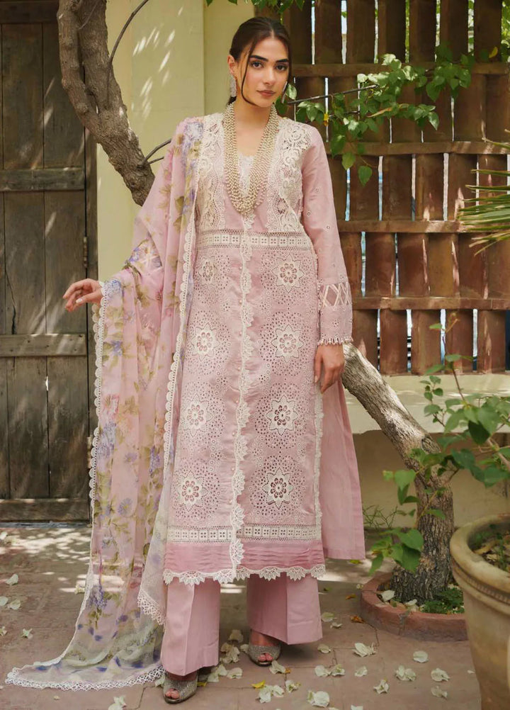 Manara Embroidered Lawn Suit Unstitched 3 Piece MNA24L ML-08 Rozay - Luxury Collection