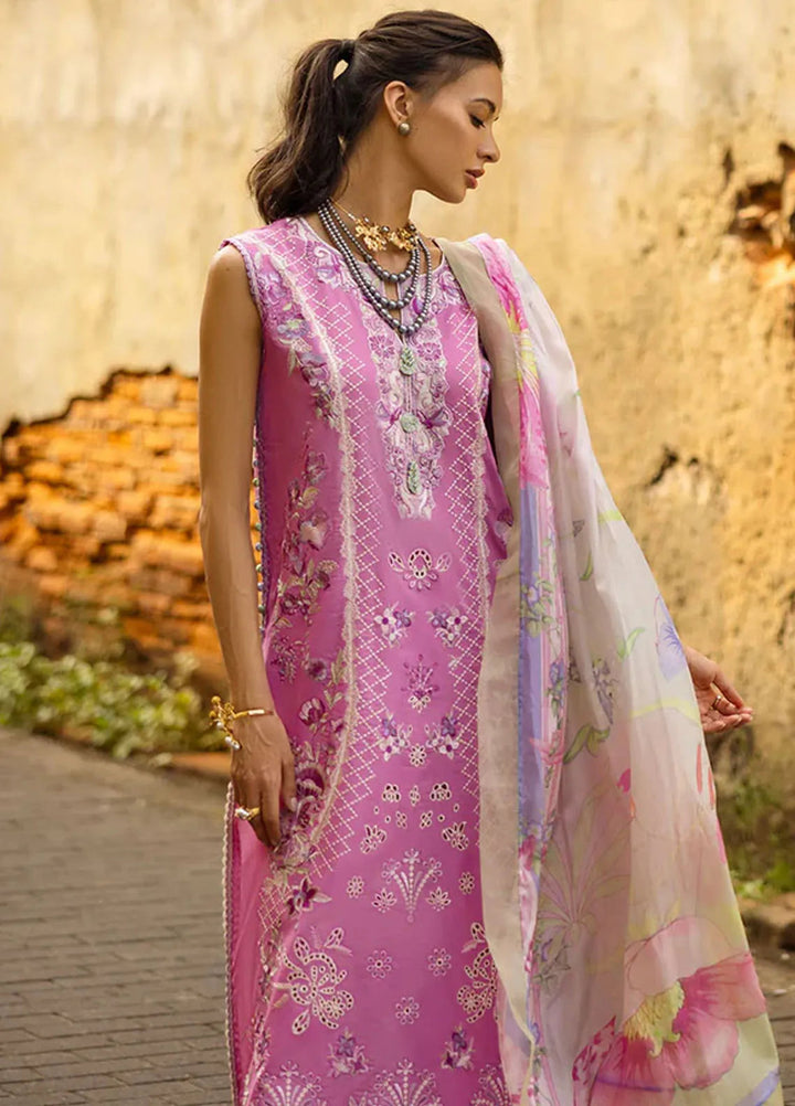 Manaram by Mushq Embroidered Lawn Suit Unstitched 3 Piece MQ25ML D-201 Timeless Wave - Summer Collection