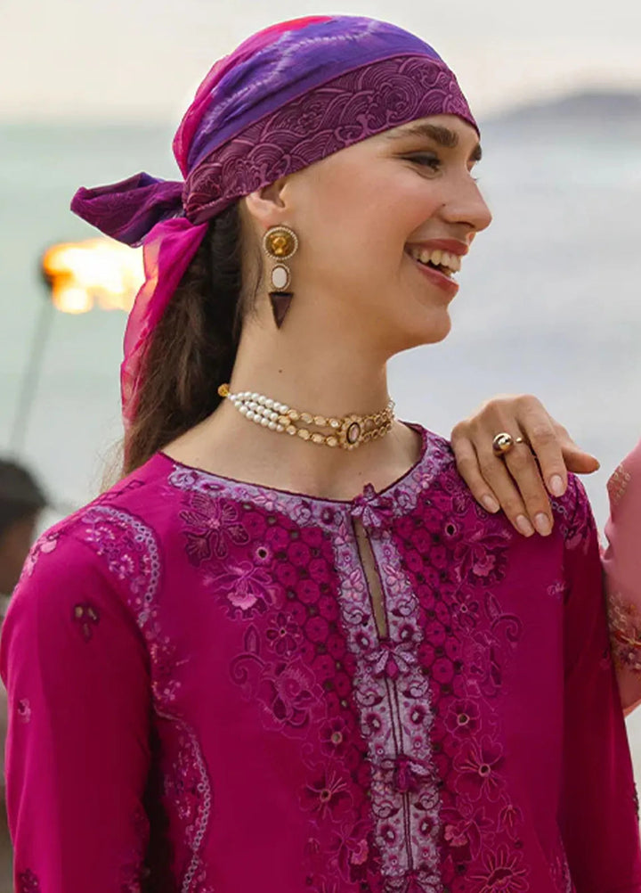 Manaram by Mushq Embroidered Lawn Suit Unstitched 3 Piece MQ25ML D-214 Dreamy Whirl - Summer Collection