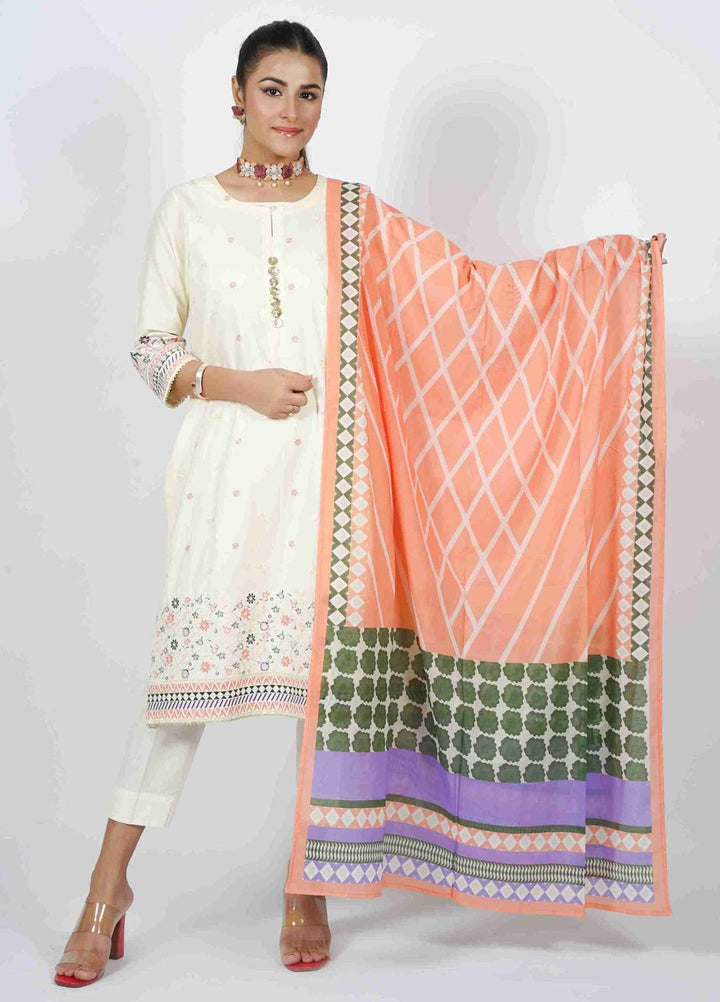 Manhani by Vibgyor Embroidered Lawn Suits Unstitched 3 Piece D4C1-U-V124 - Summer Collection