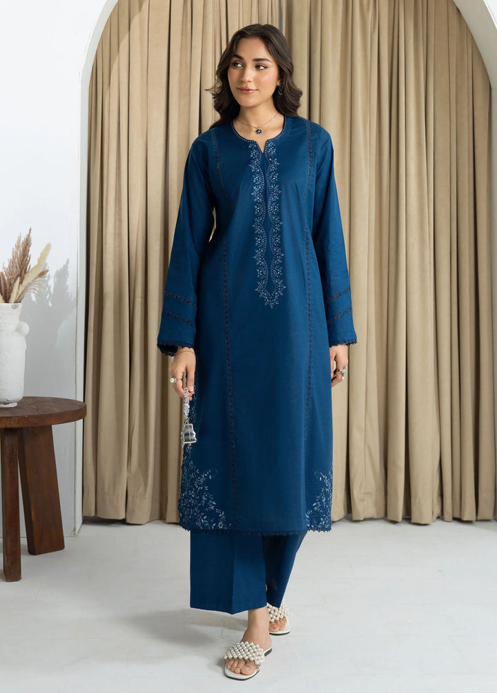 Mannat Clothing Pret Embroidered Lawn 2 Piece Suit Midnight