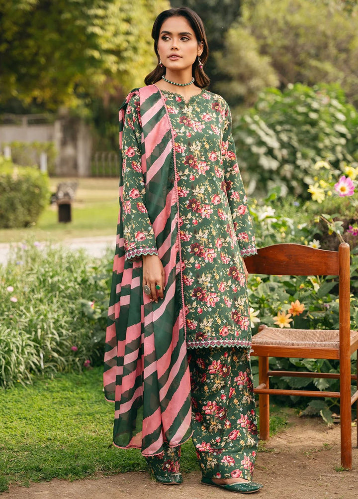 Mannat Pret Printed Cotton Lawn 3 Piece Suit Clover