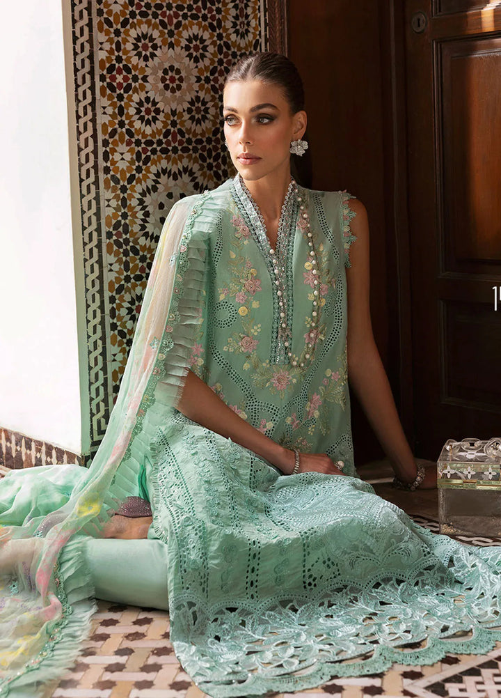 Maria B Embroidered Suits Unstitched 3 Piece MB25VL D-14A - Luxury Collection