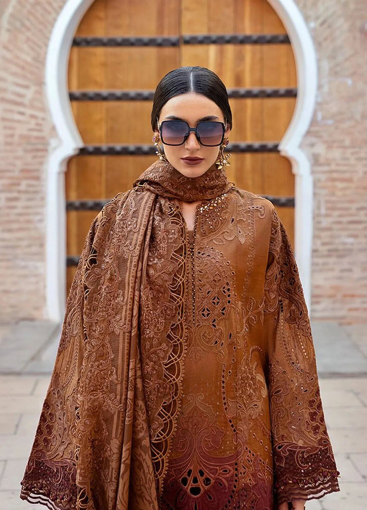 Maria B Embroidered Suits Unstitched 3 Piece MB25VL D-1B - Luxury Collection