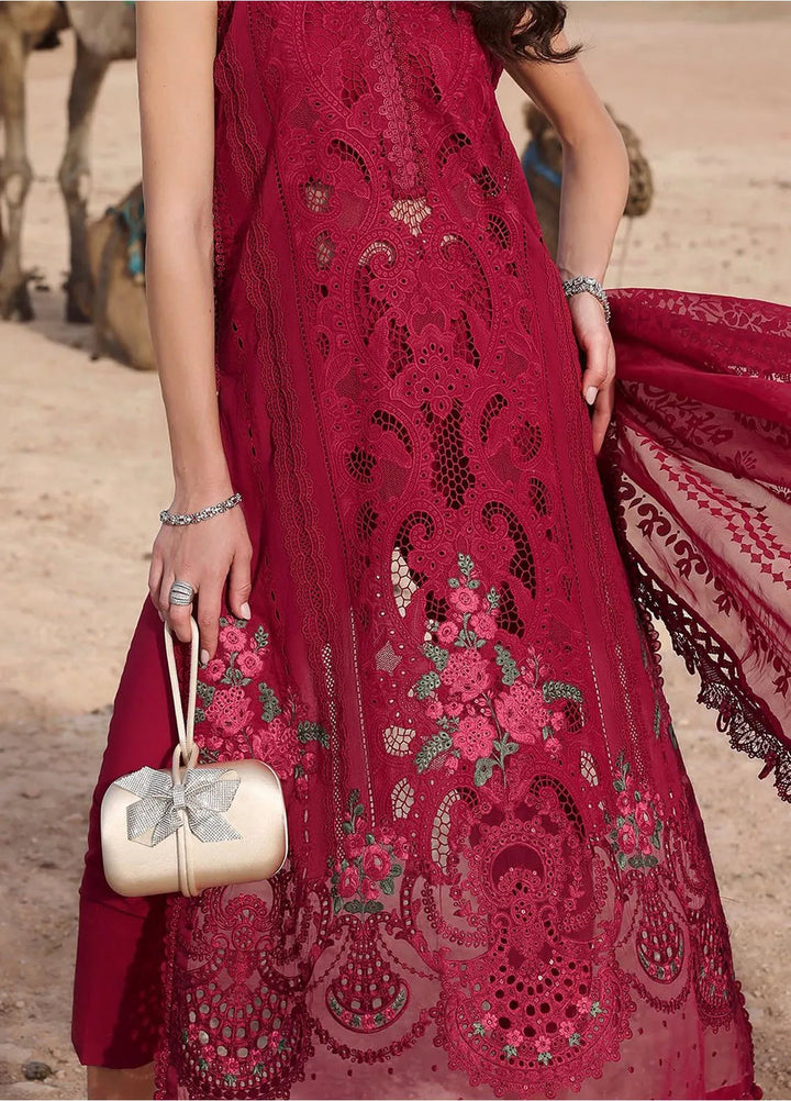 Maria B Embroidered Suits Unstitched 3 Piece MB25VL D-4A - Luxury Collection