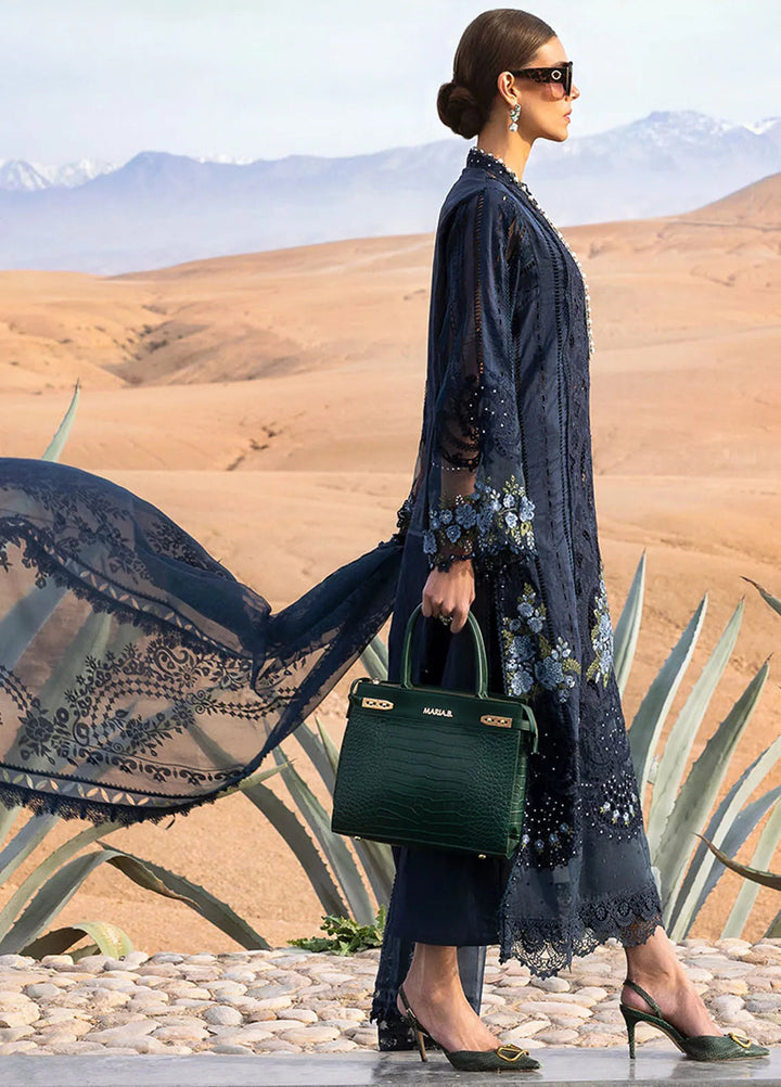 Maria B Embroidered Suits Unstitched 3 Piece MB25VL D-4B - Luxury Collection