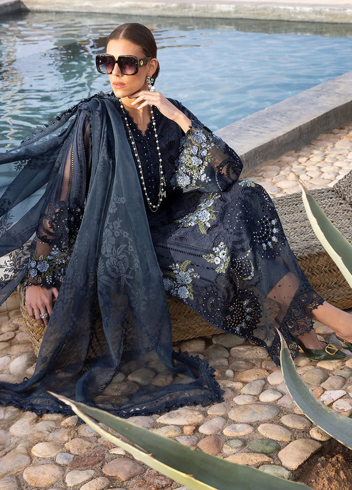 Maria B Embroidered Suits Unstitched 3 Piece MB25VL D-4B - Luxury Collection