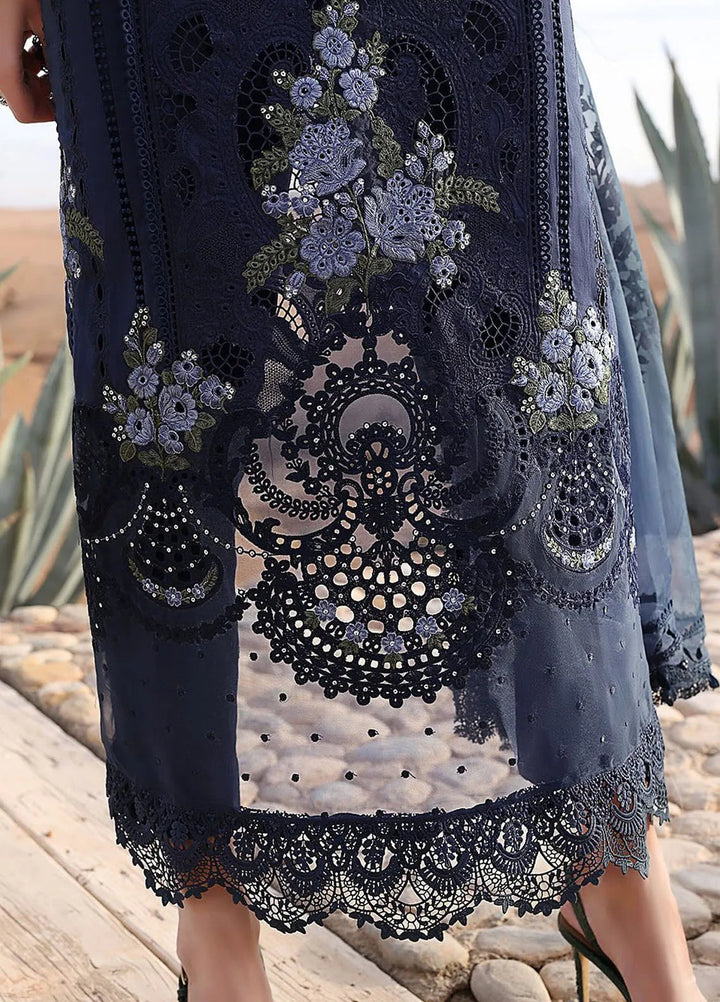 Maria B Embroidered Suits Unstitched 3 Piece MB25VL D-4B - Luxury Collection