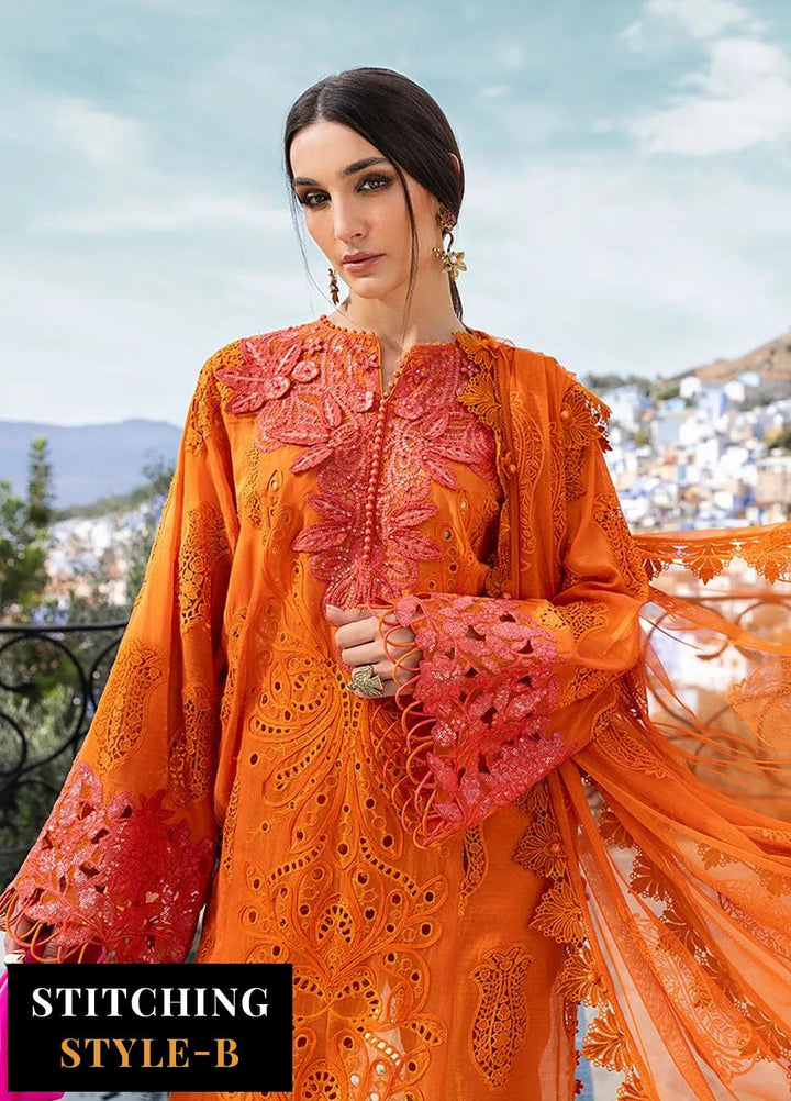 Maria B Embroidered Suits Unstitched 3 Piece MB25VL D-5B - Luxury Collection