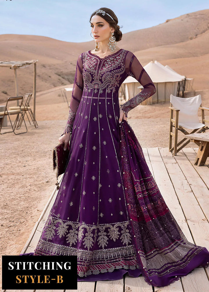 Maria B Embroidered Suits Unstitched 3 Piece MB25VL D-7B - Luxury Collection