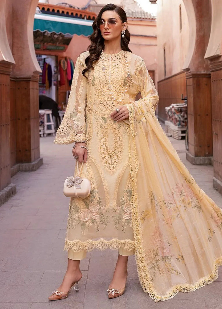 Maria B Embroidered Suits Unstitched 3 Piece MB25VL D-9A - Luxury Collection