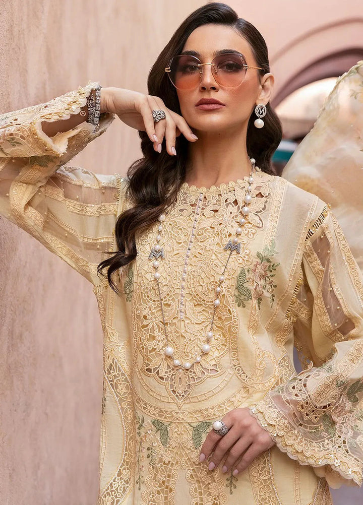 Maria B Embroidered Suits Unstitched 3 Piece MB25VL D-9A - Luxury Collection