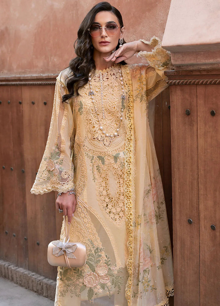 Maria B Embroidered Suits Unstitched 3 Piece MB25VL D-9A - Luxury Collection