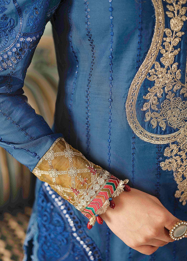 Sateen By Maria B Embroidered Cotton Satin Suits Unstitched 3 Piece MB23S D8 - Luxury Collection