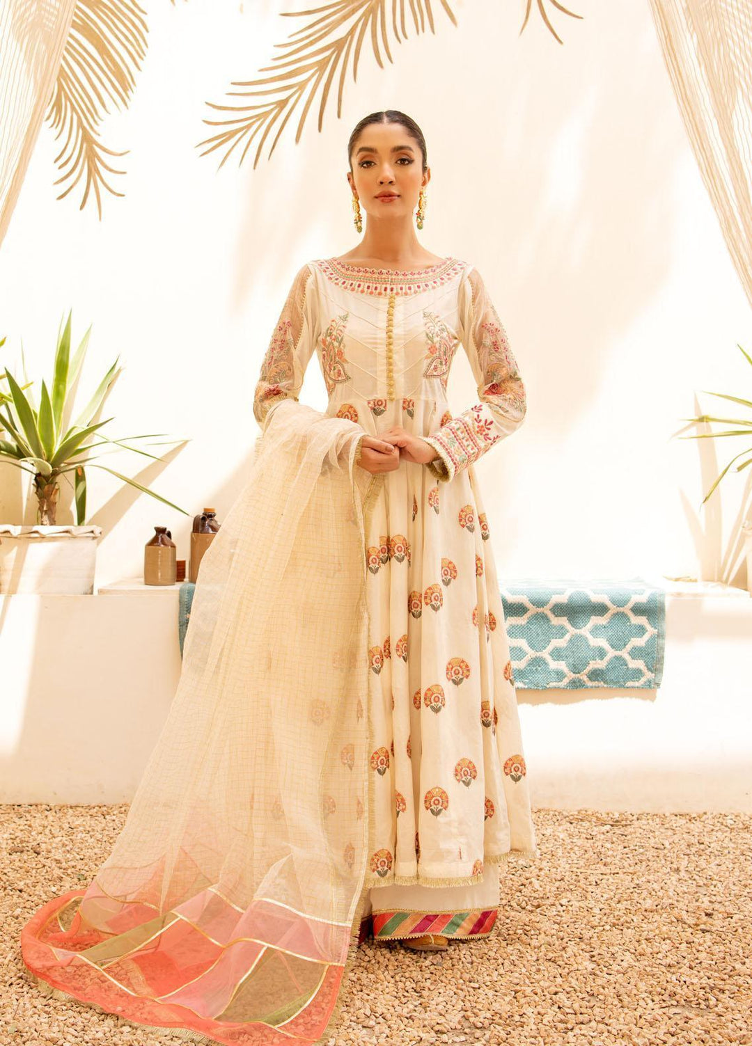 Maria Osama Khan Luxury Pret Raw Silk 3 Piece Dress MOK22ASD Aashnaa
